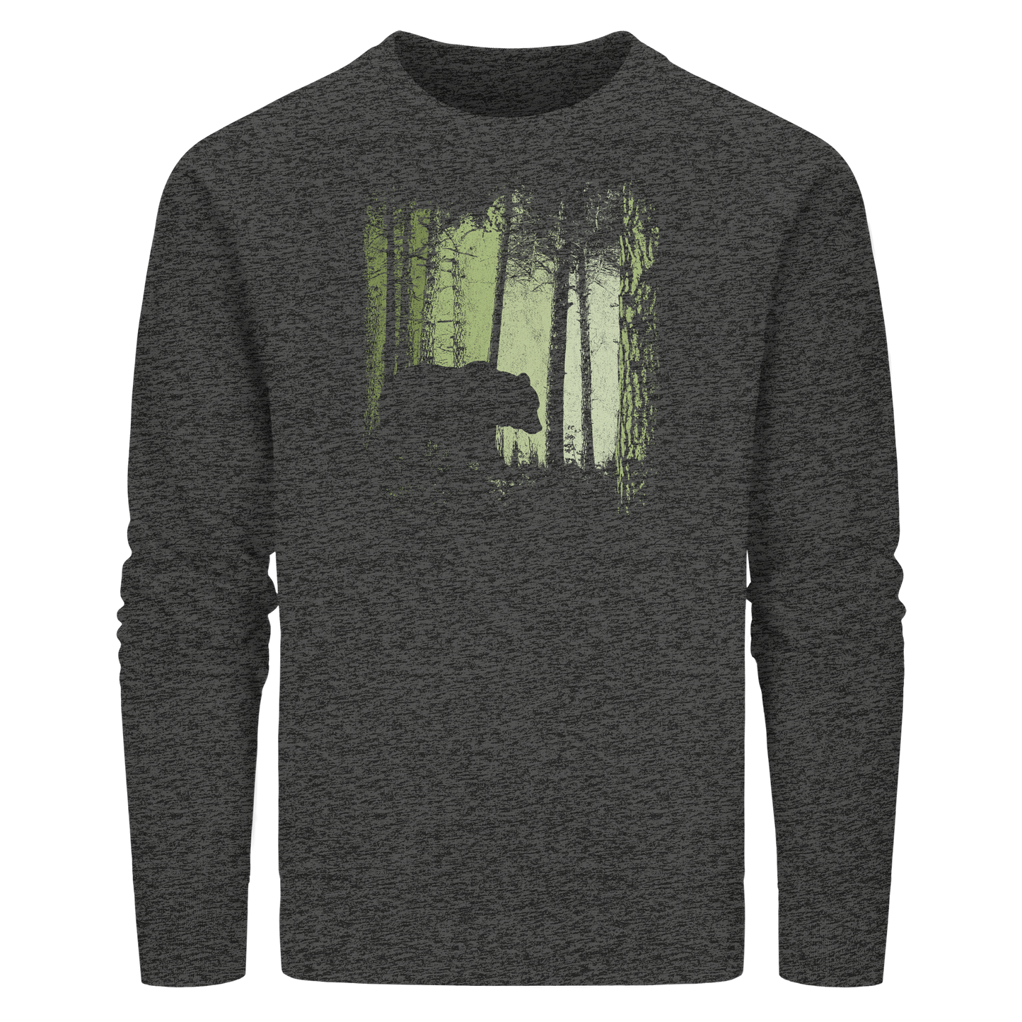 Braunbär im Zwielicht Wald - Organic Basic Unisex Sweatshirt