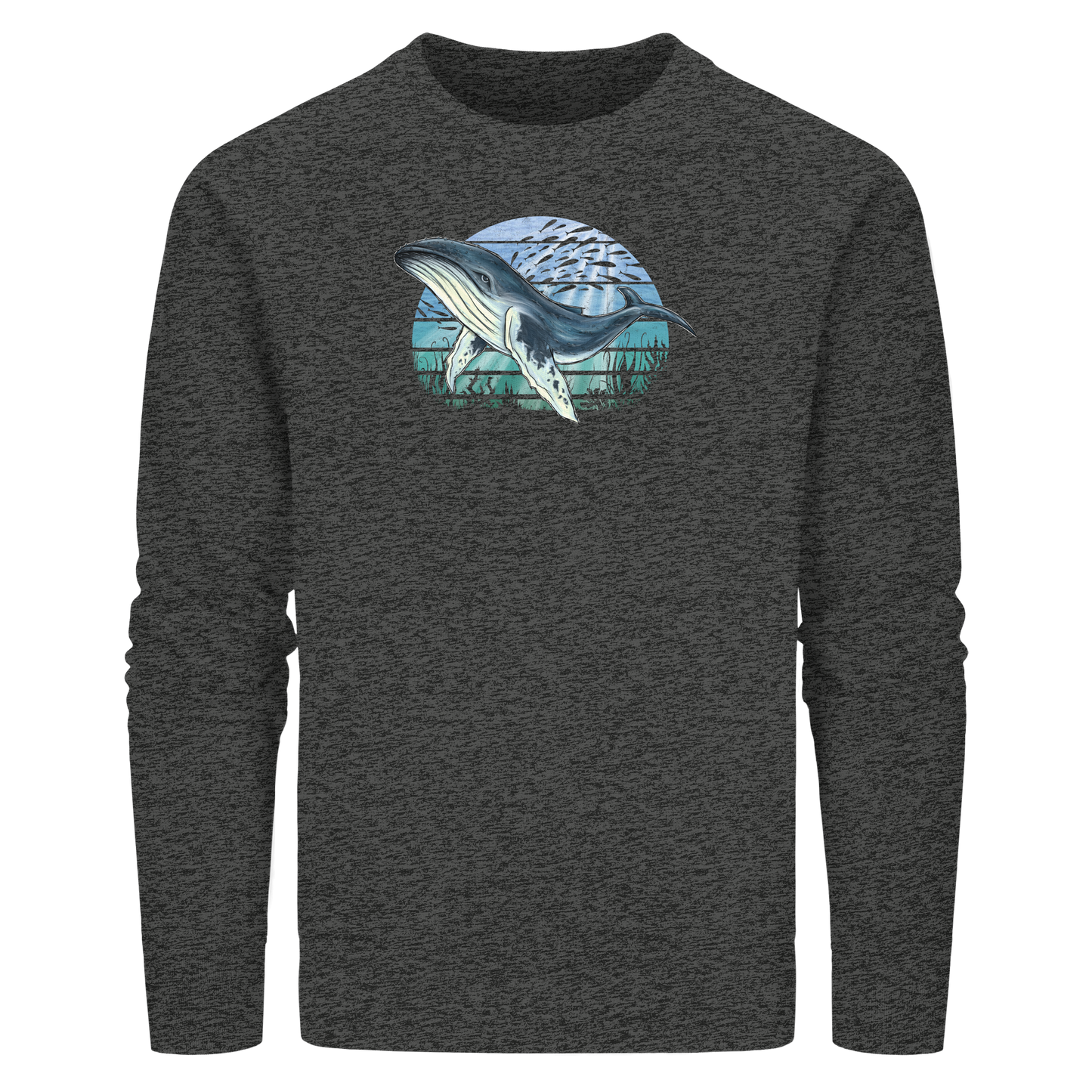 Retro Unterwasser Buckelwal - Organic Basic Unisex Sweatshirt