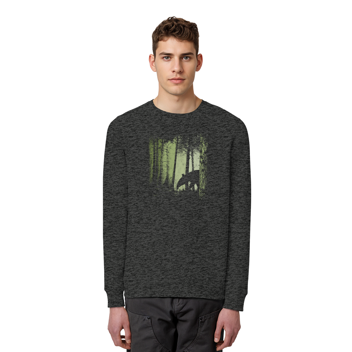 Lässiger Tapir im Zwielicht Wald - Organic Basic Unisex Sweatshirt