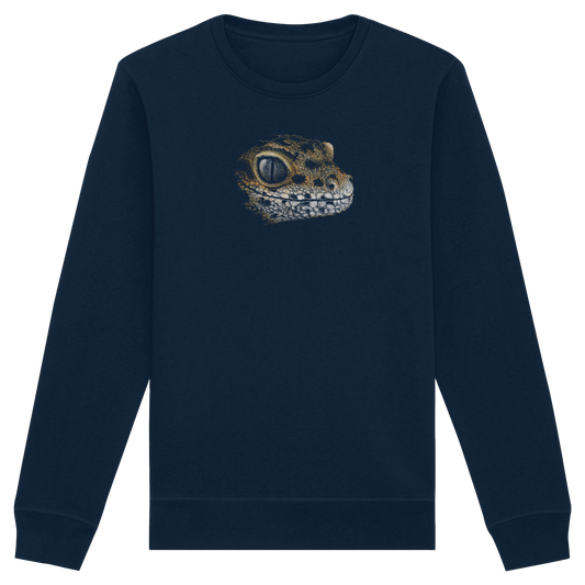 Leopard Gecko Skizze Kritzelkunst - Organic Basic Unisex Sweatshirt