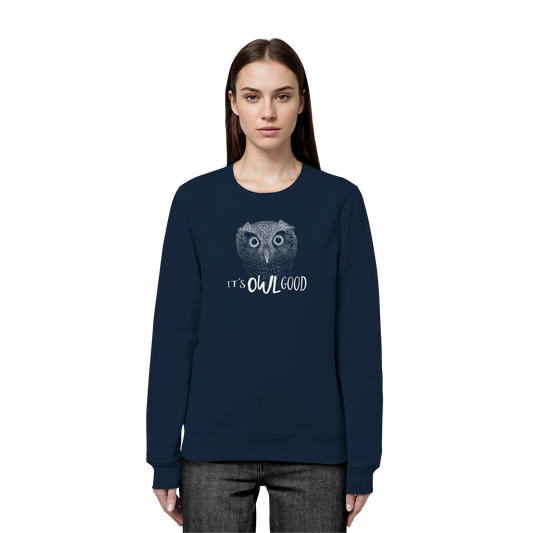 OWL Good | Kritzel-Kunst-Eule - Organic Basic Unisex Sweatshirt