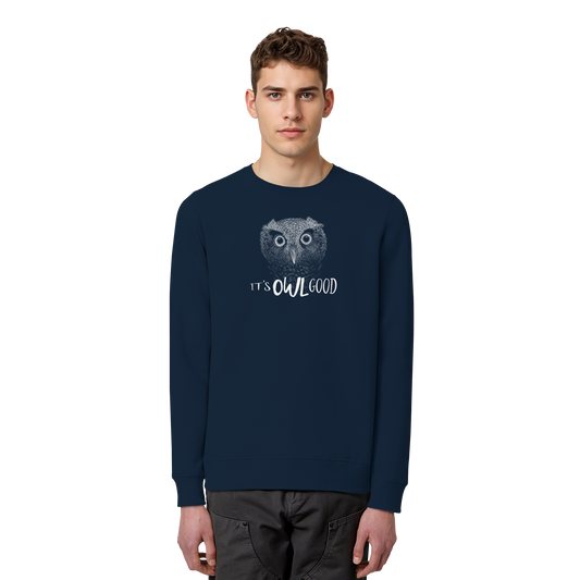 OWL Good | Kritzel-Kunst-Eule - Organic Basic Unisex Sweatshirt
