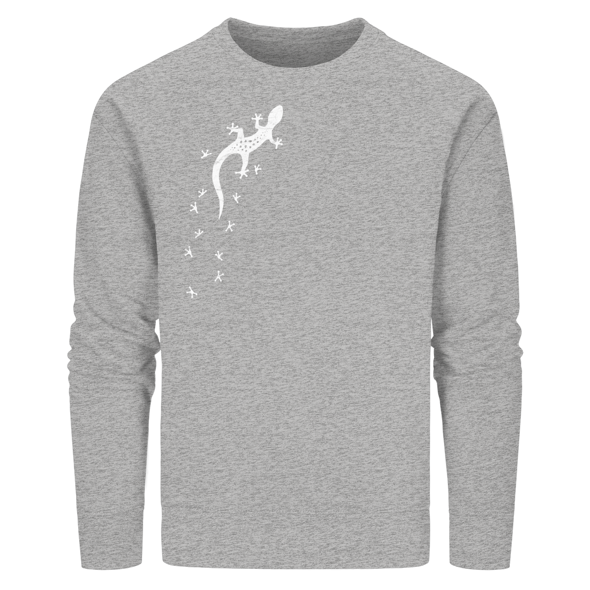 Gecko Eidechse Silhouette hell - Organic Basic Unisex Sweatshirt
