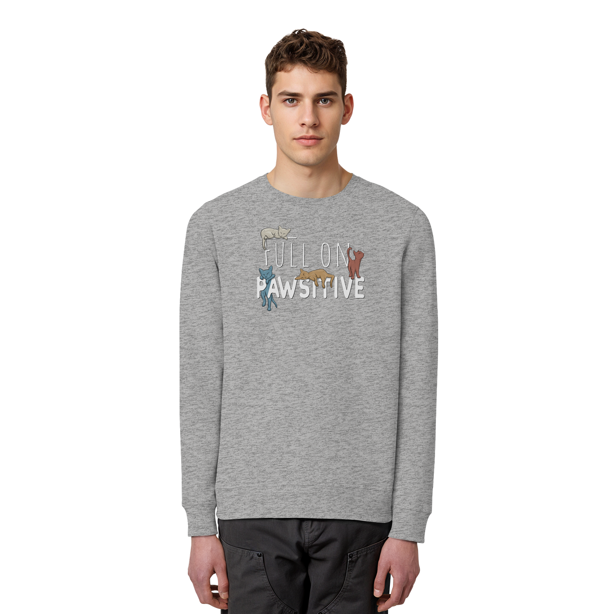 Full On Pawsitive! Gechillte Katzen - Organic Basic Unisex Sweatshirt