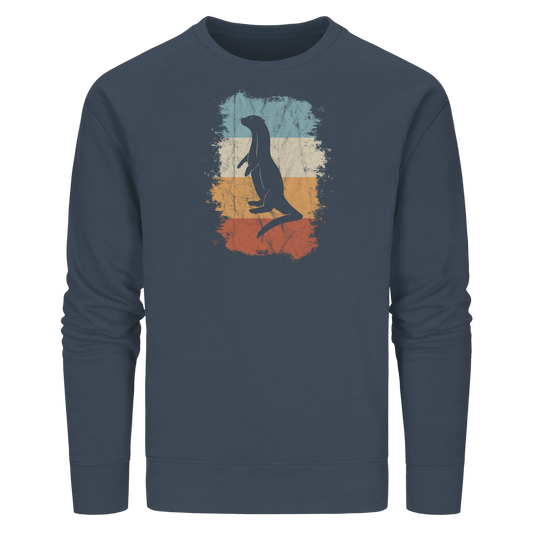 Retro Otter Fischotter Silhouette - Organic Basic Unisex Sweatshirt