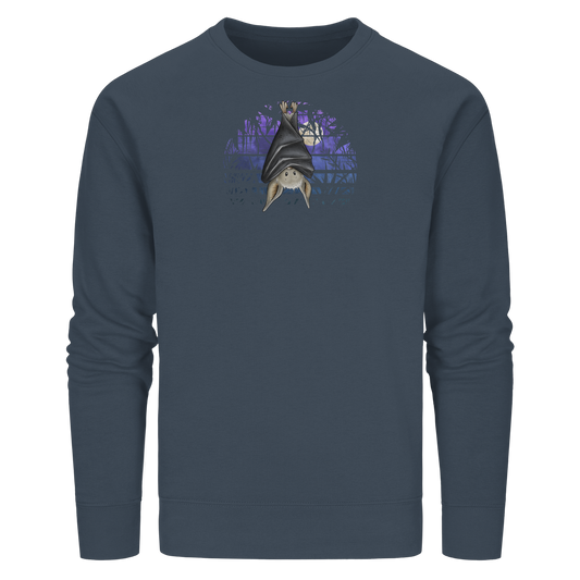 Fledermaus in blauer Nacht - Organic Basic Unisex Sweatshirt