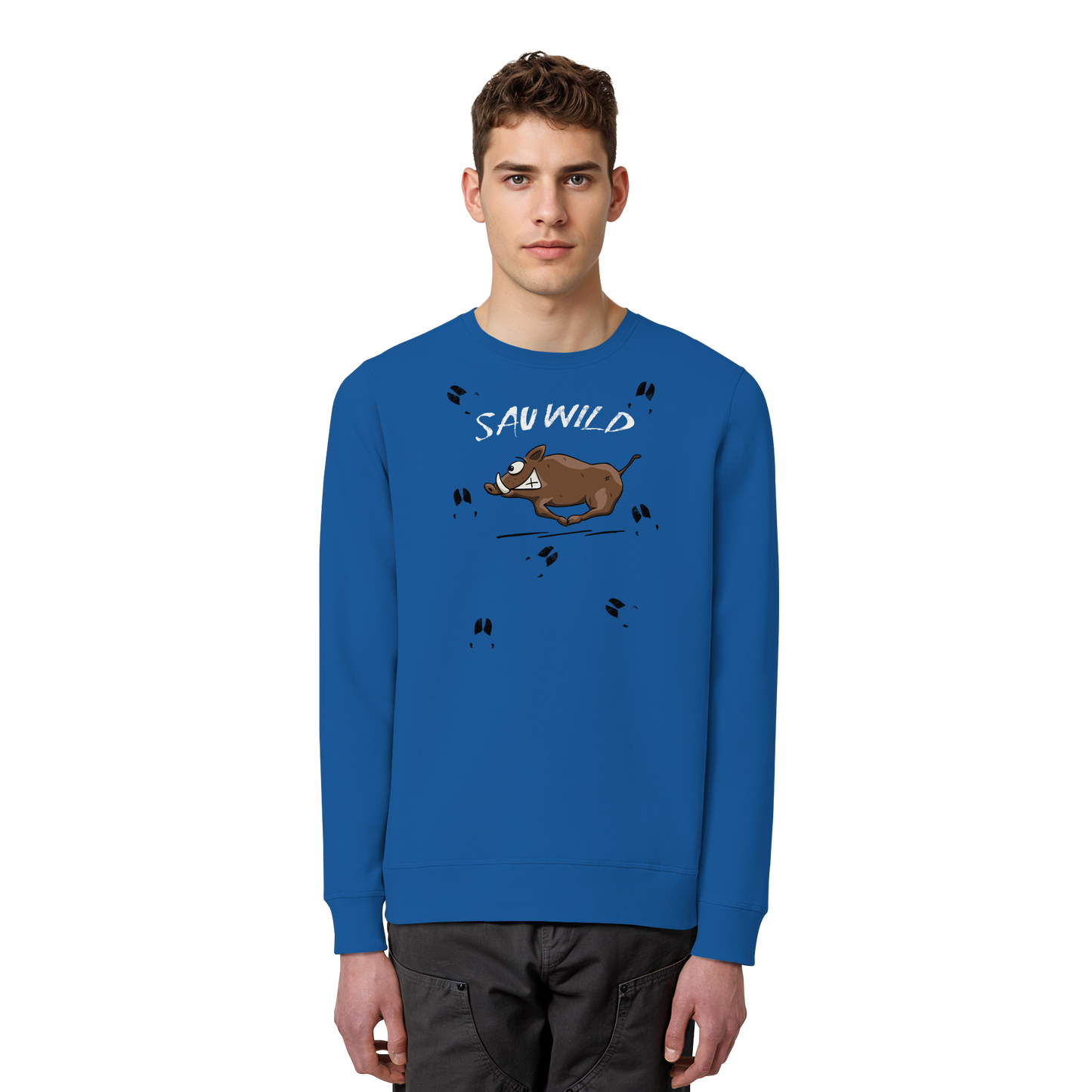 Sauwild wilde Sau | Wildschwein Keiler - Organic Basic Unisex Sweatshirt