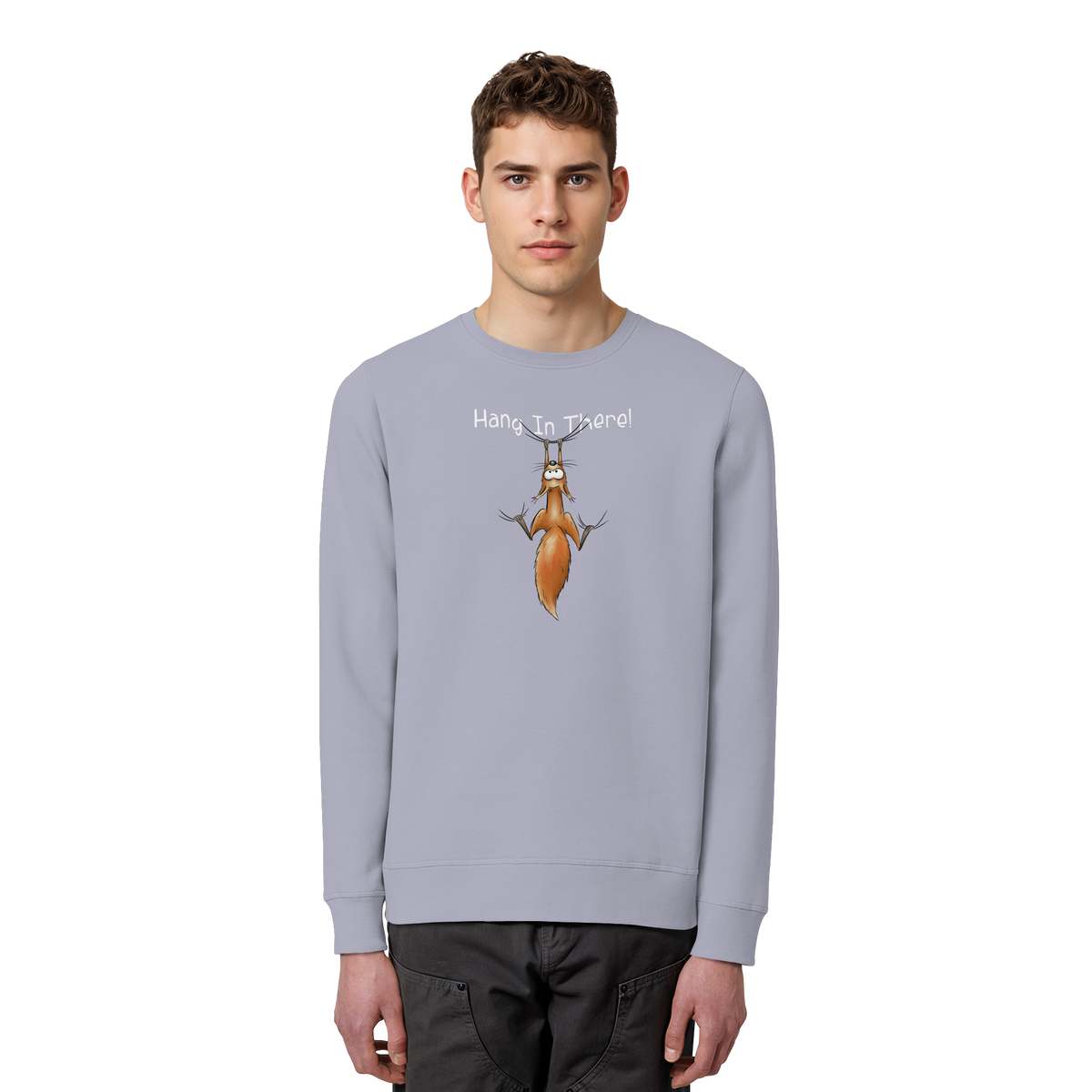 Hang In There | Lässiges Eichhörnchen - Organic Basic Unisex Sweatshirt