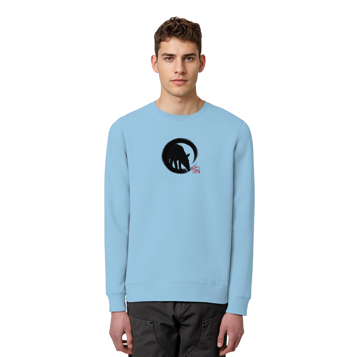 Zen Tapir im japanischen Enso Kreis - Organic Basic Unisex Sweatshirt