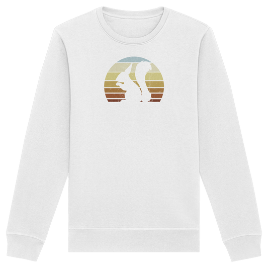Retro Eichhörnchen Silhouette - Organic Basic Unisex Sweatshirt