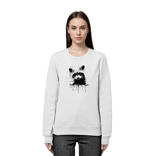 Funky Street Art Waschbär - Organic Basic Unisex Sweatshirt