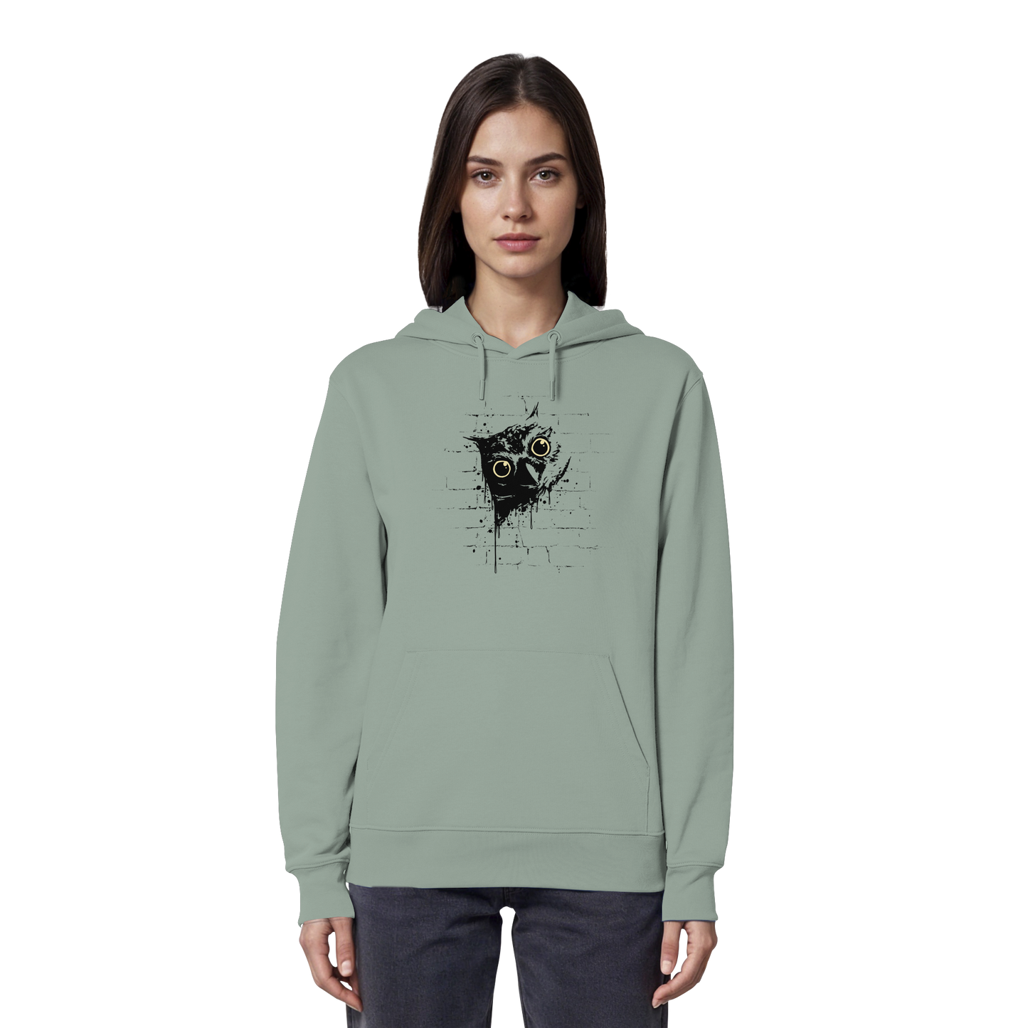Lässige Street Art Eule - Organic Hoodie