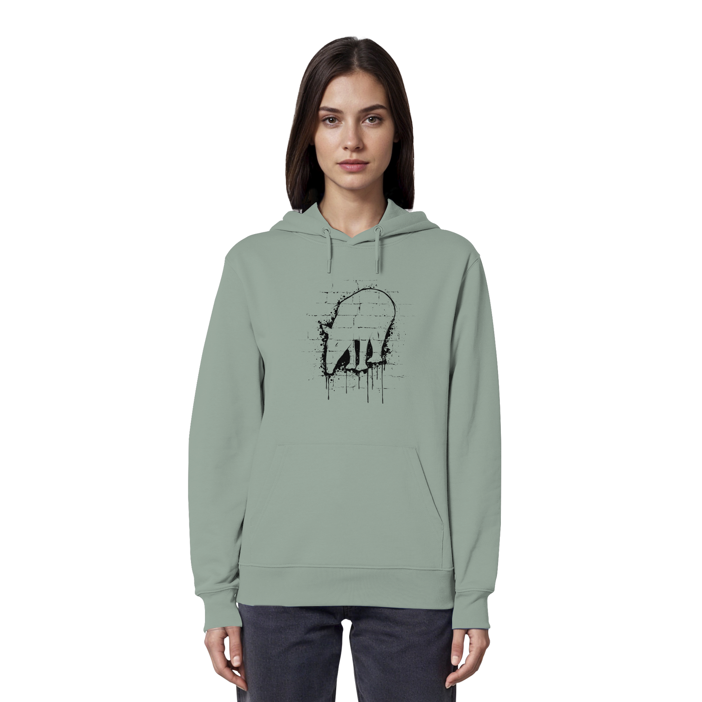 Urban Street Art Tapir Silhouette - Organic Hoodie