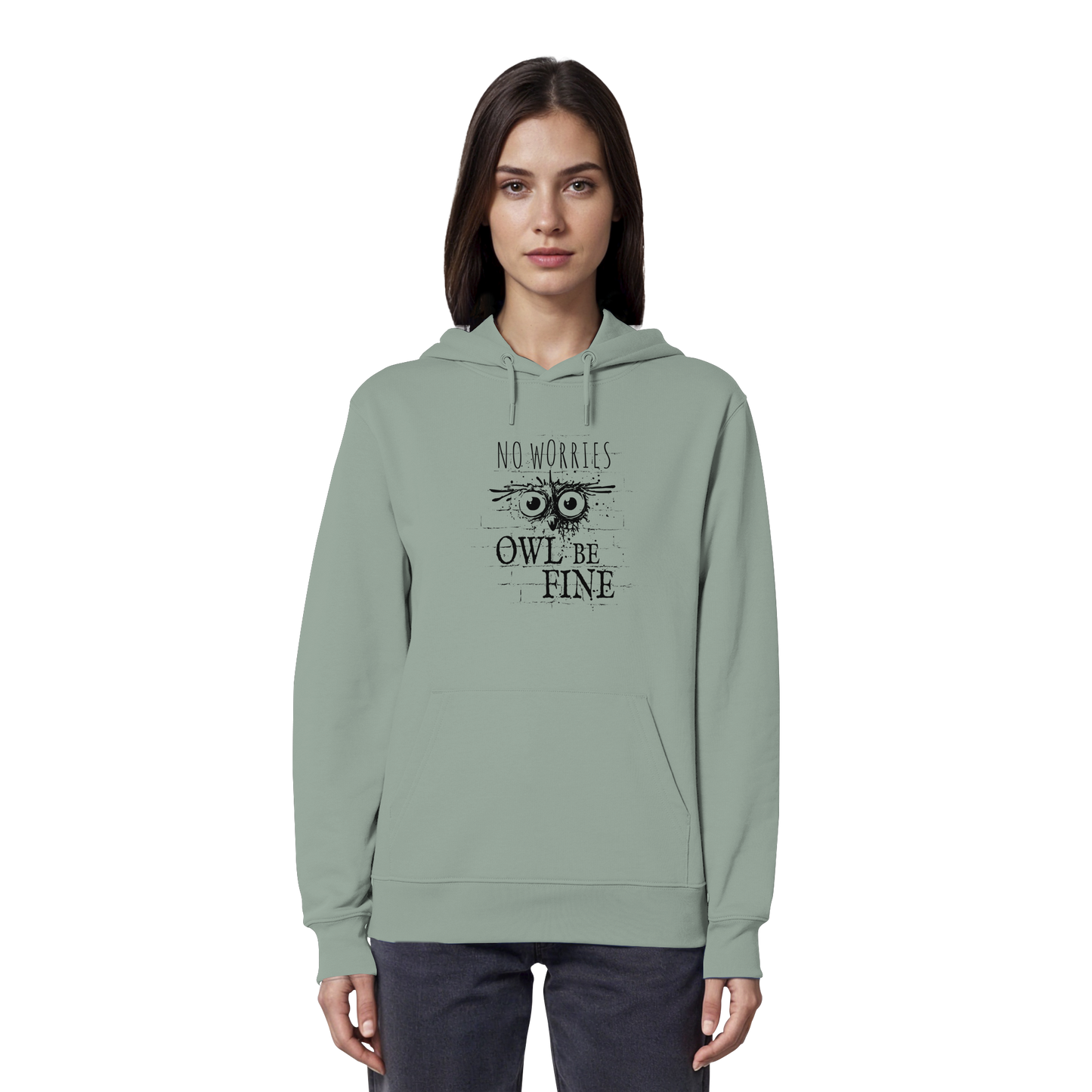 Owl Be Fine Street Art Eule - Organic Hoodie