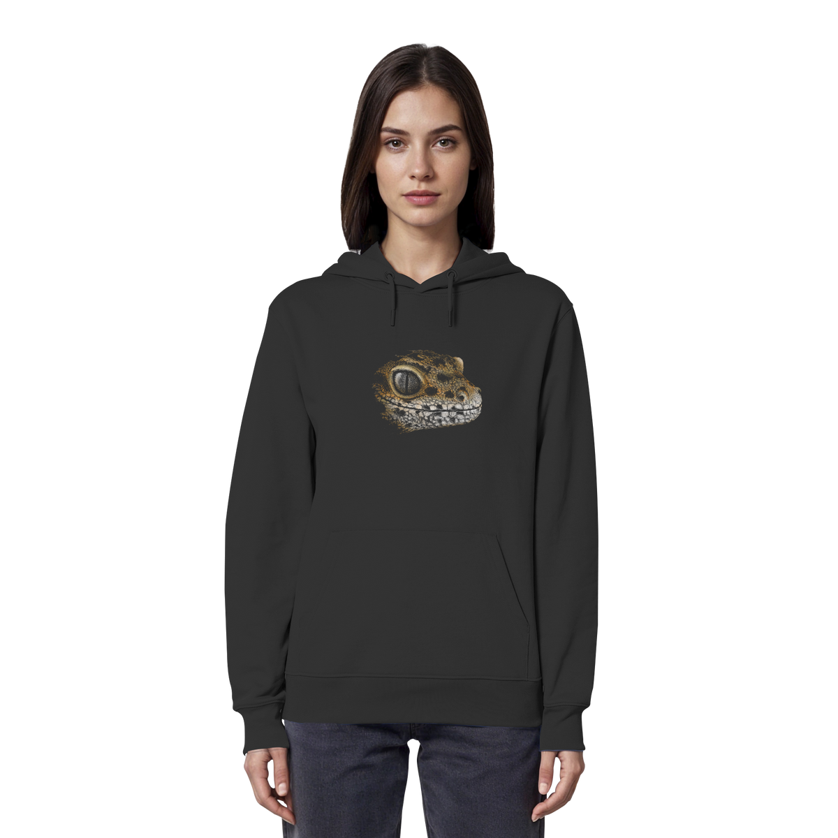 Leopard Gecko Skizze Kritzelkunst - Organic Hoodie
