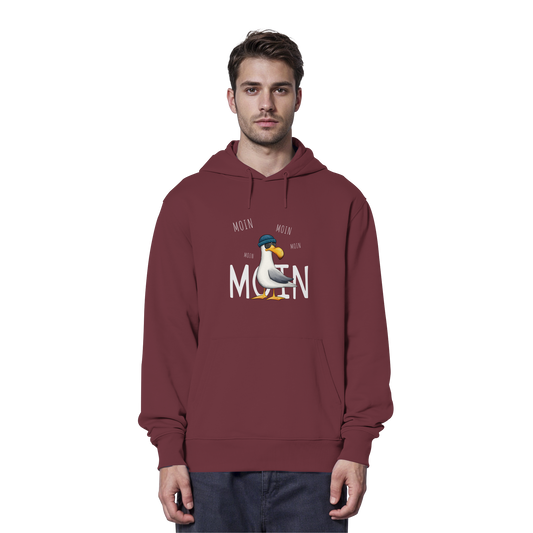 Moin Moin Lässige Hipster Möwe - Organic Hoodie
