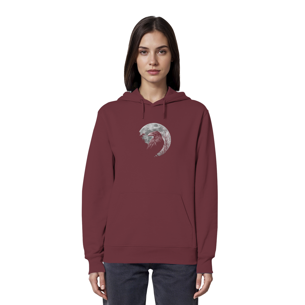 Vollmond-Rabe - Organic Hoodie