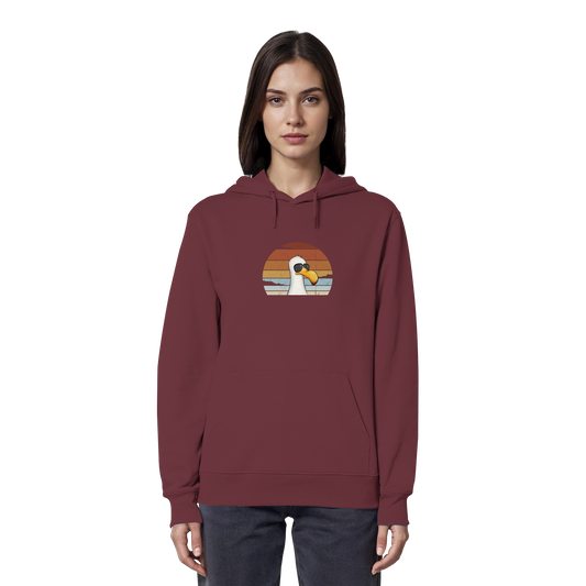Cool lässige Retro Möwe - Organic Hoodie