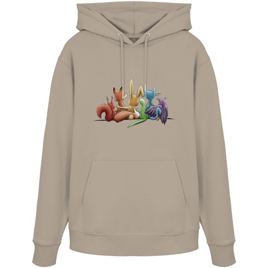 Regenbogen Tiere für Freundschaft, Toleranz und Vielfalt - Organic Hoodie