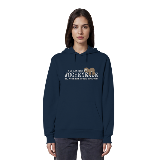 Kawaii Faultier Wochenende - Organic Hoodie
