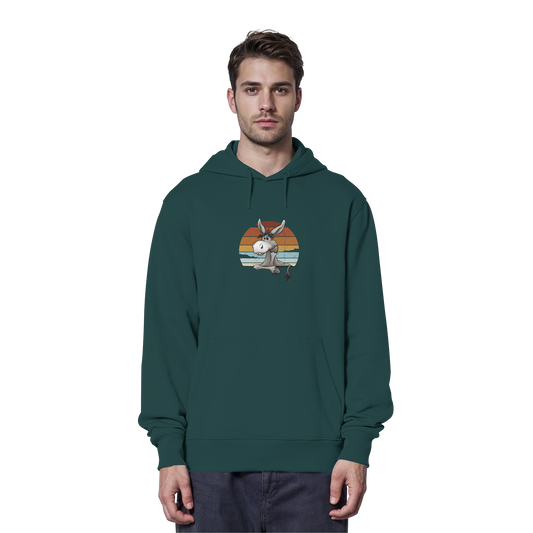 Lässiges Maultier Retro Esel - Organic Hoodie