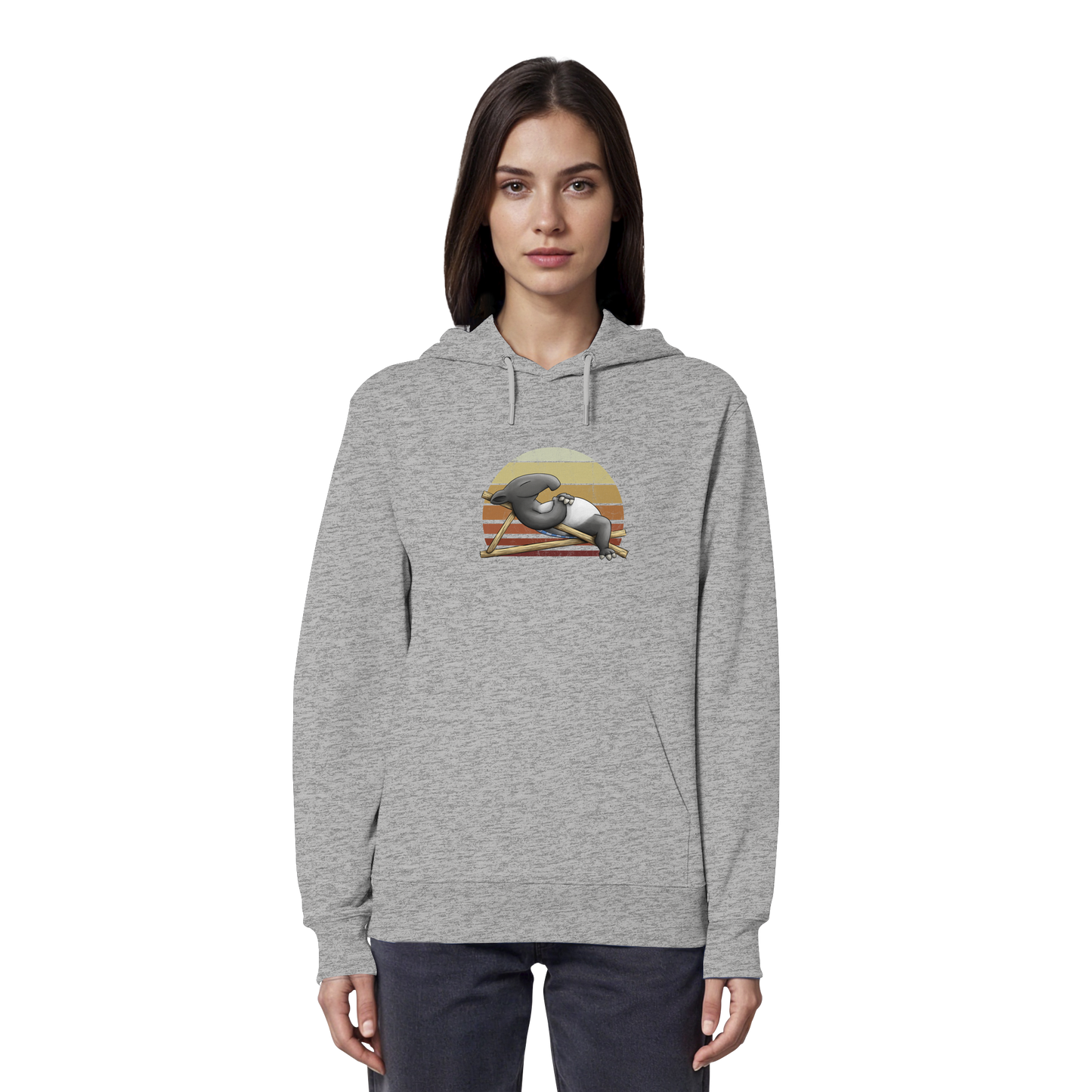 Lässiger Retro Sundown Tapir - Organic Hoodie