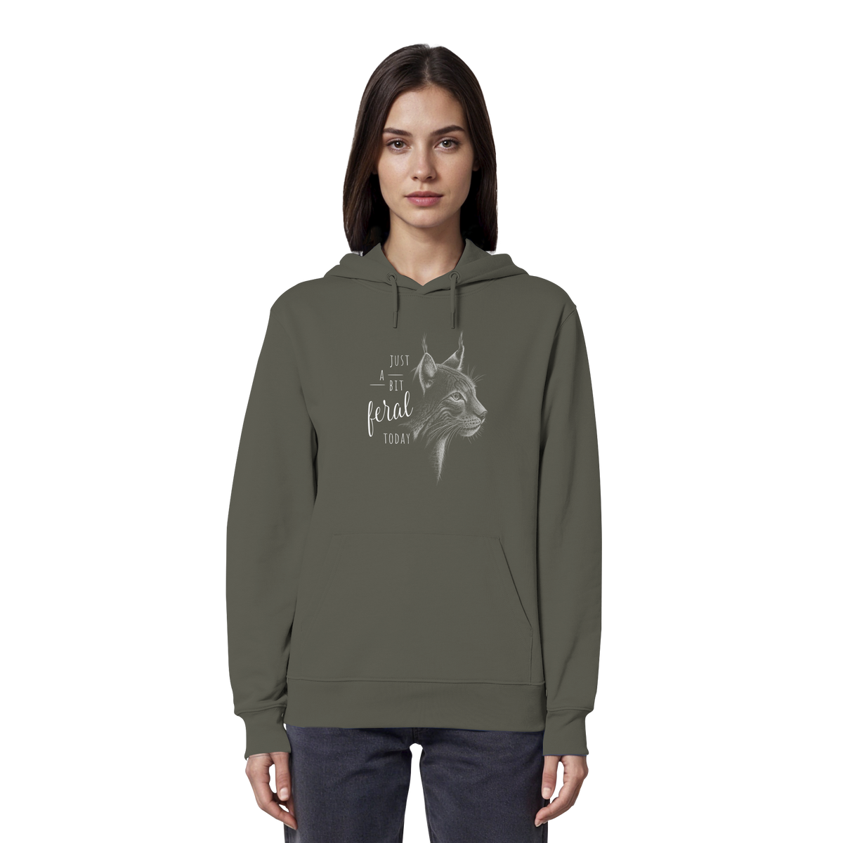 Just A Bit Feral Today! Wildkatze - Organic Hoodie