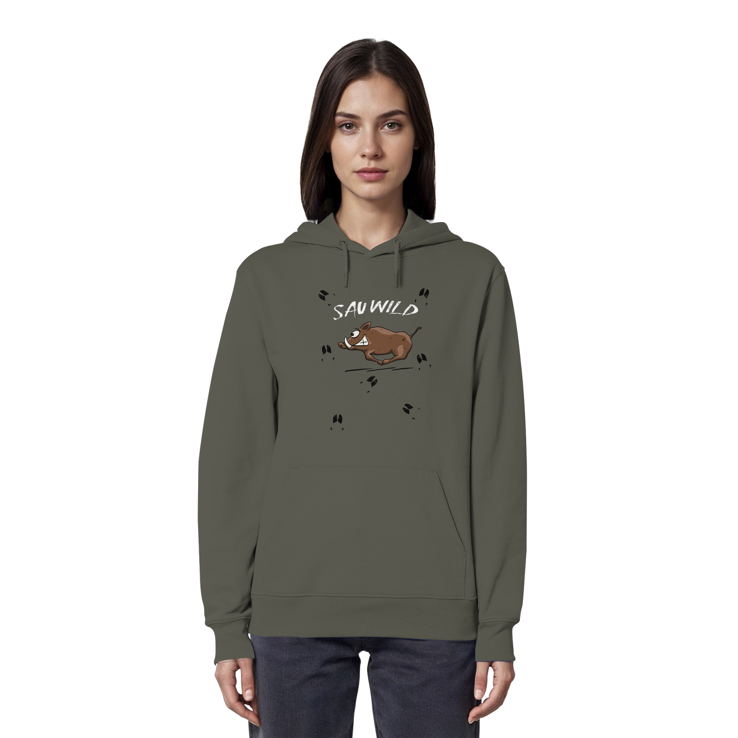 Sauwild wilde Sau | Wildschwein Keiler - Organic Hoodie