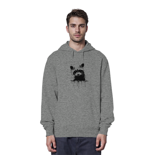 Funky Street Art Waschbär - Organic Hoodie