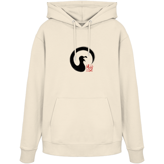 Moin kreischende japanische Enso Möwe - Organic Hoodie