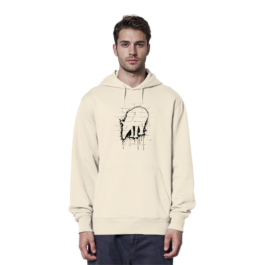 Urban Street Art Tapir Silhouette - Organic Hoodie