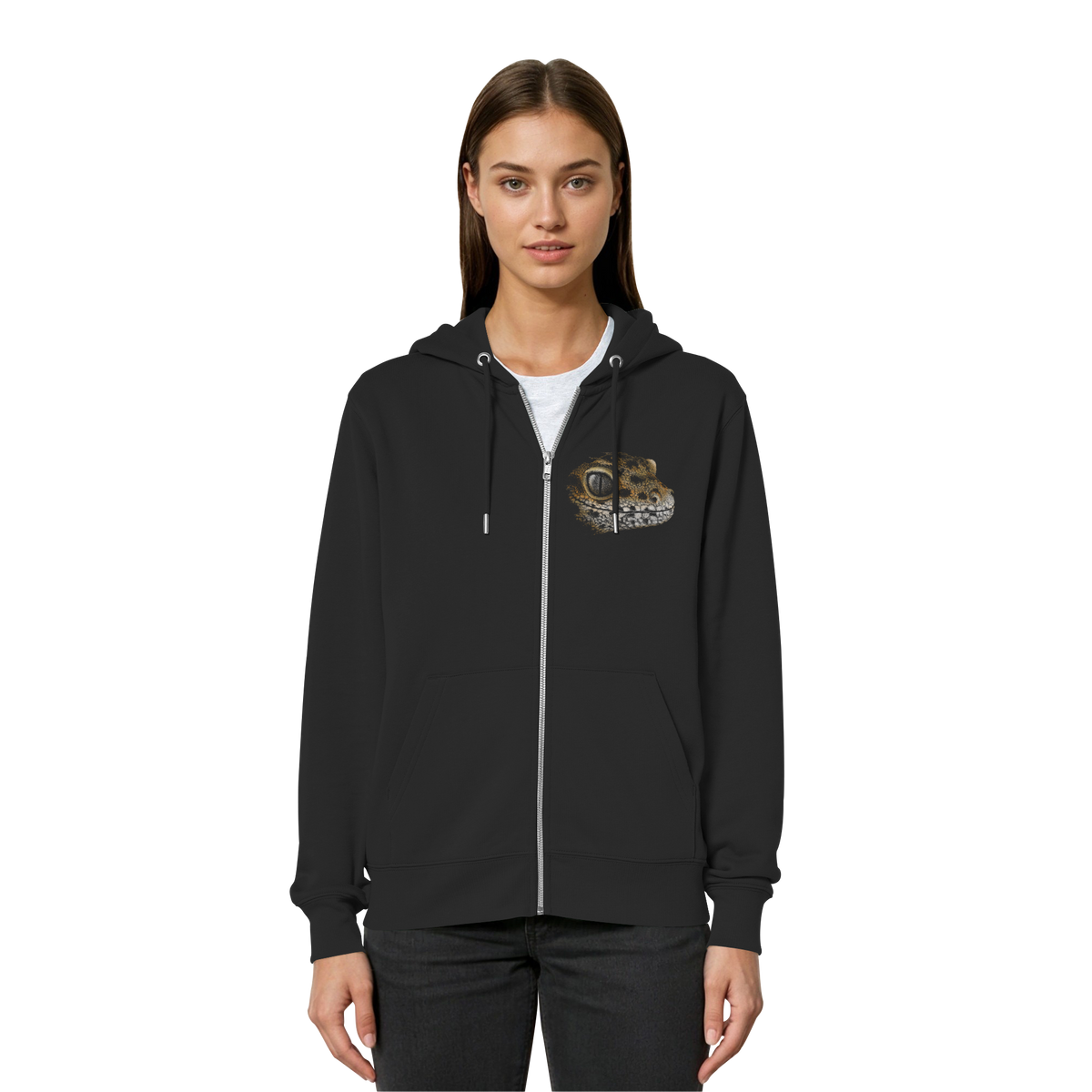 Leopard Gecko Skizze Kritzelkunst - Organic Relaxed Zipper
