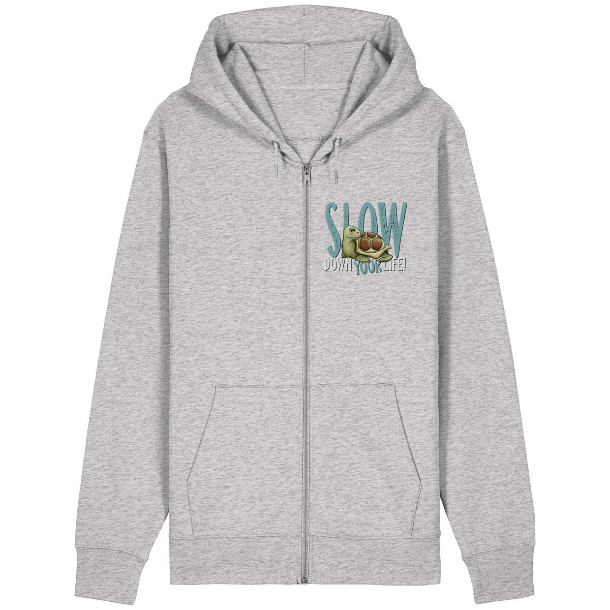 Slow Down Your Life Schildkröte - Organic Relaxed Zipper