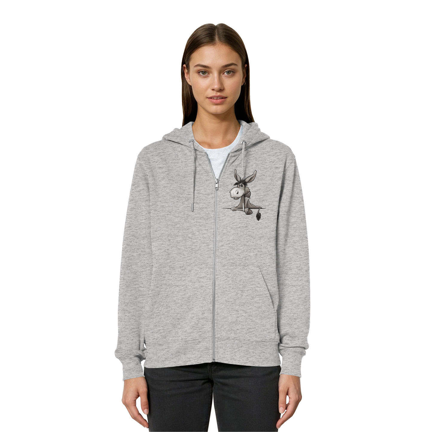 Lustiger lässiger Esel - Organic Relaxed Zipper