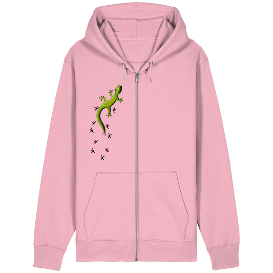 Kletternder Gecko mit Spuren - Organic Relaxed Zipper