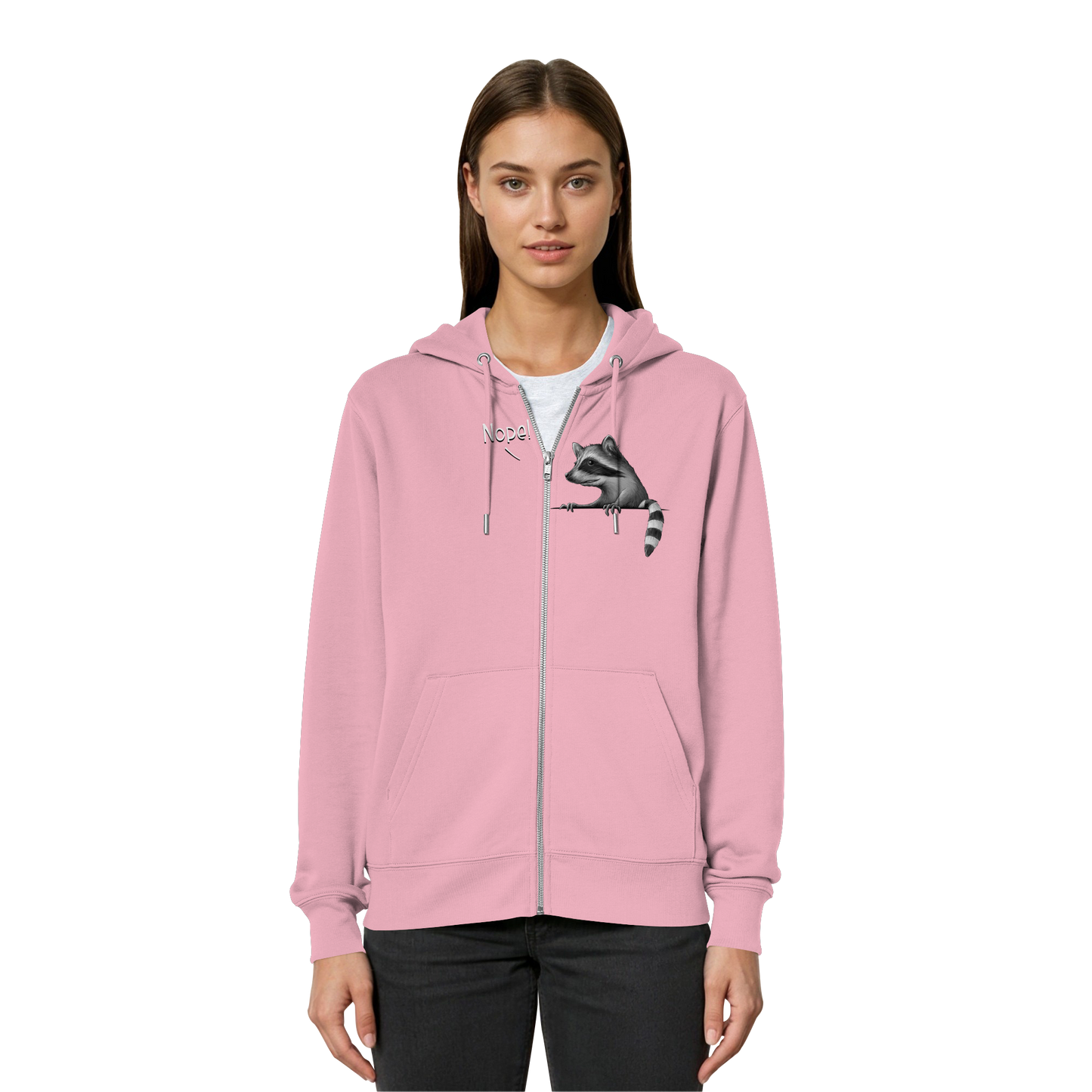 Nope! Frecher verwegener Waschbär - Organic Relaxed Zipper