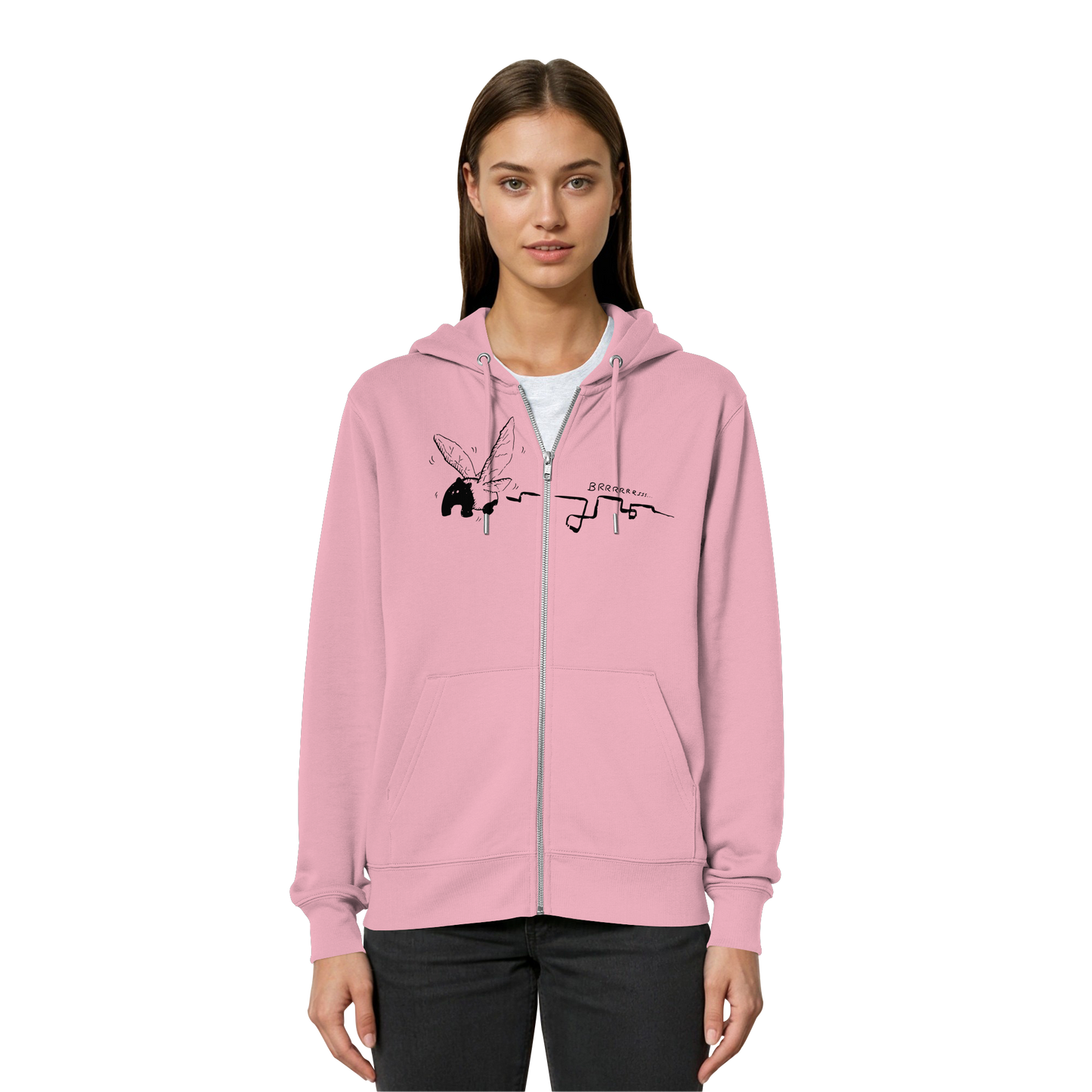 zauberhaft flatternde Tapir Fee - Organic Relaxed Zipper