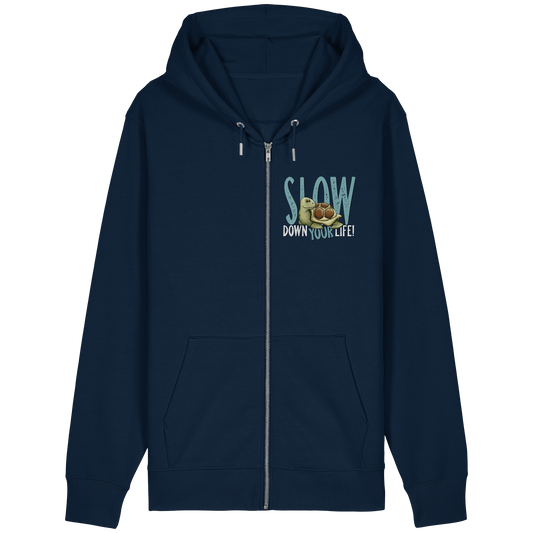 Slow Down Your Life Schildkröte - Organic Relaxed Zipper
