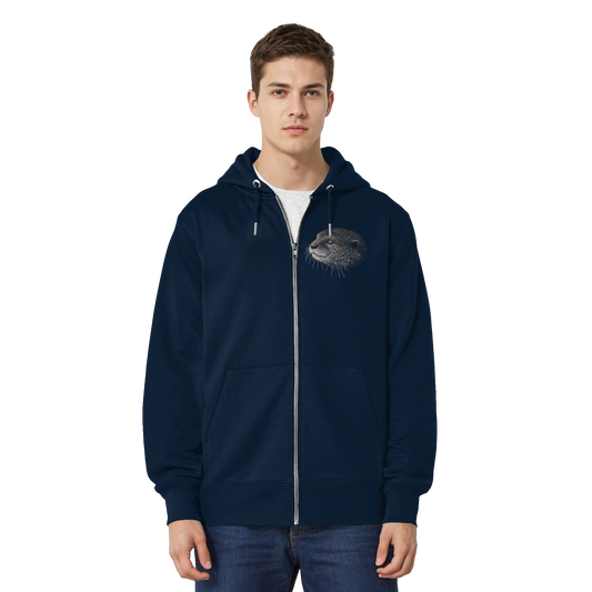 Otter Bleistift Zeichnung KritzelKunst - Organic Relaxed Zipper