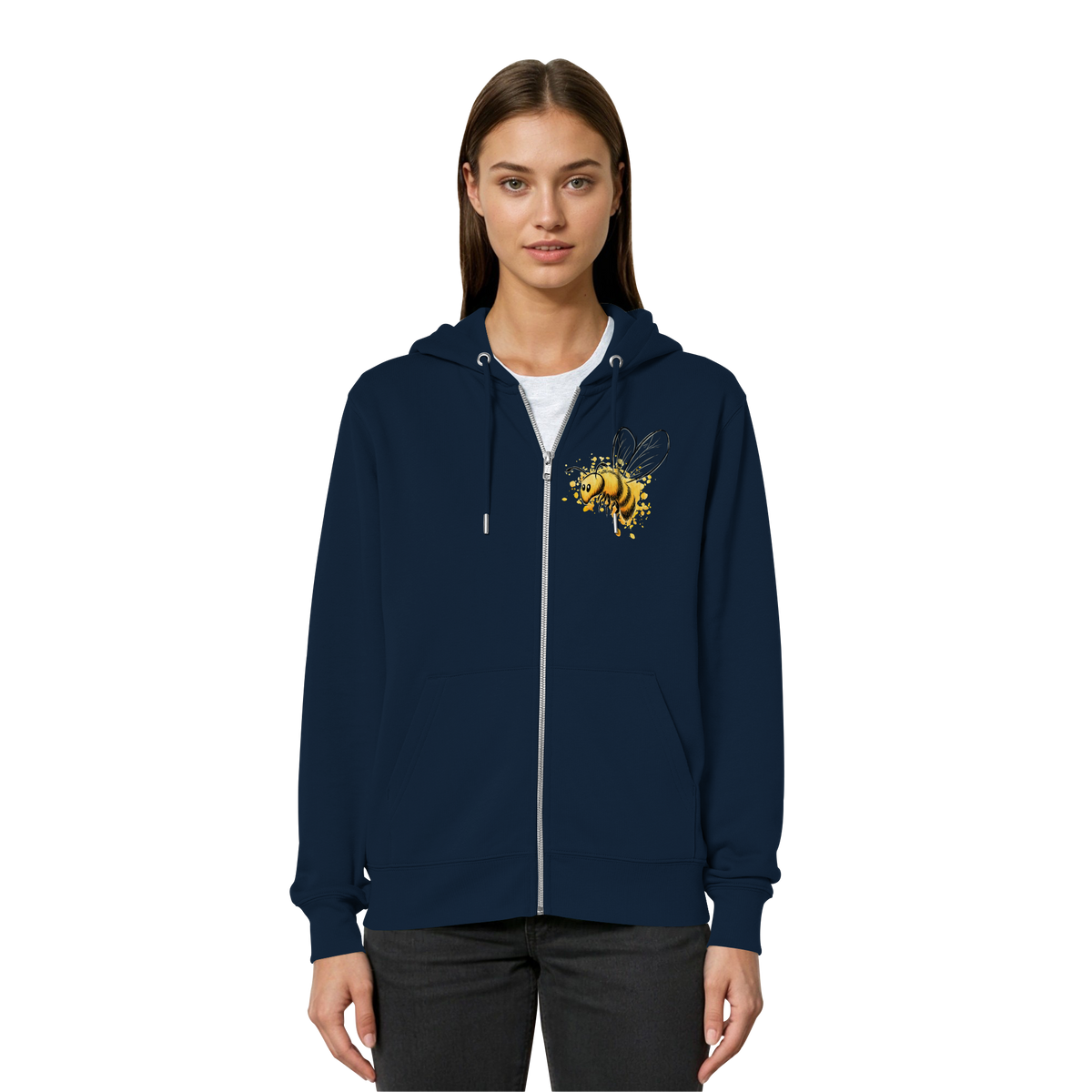 Lässige kleine Honig-Biene - Organic Relaxed Zipper
