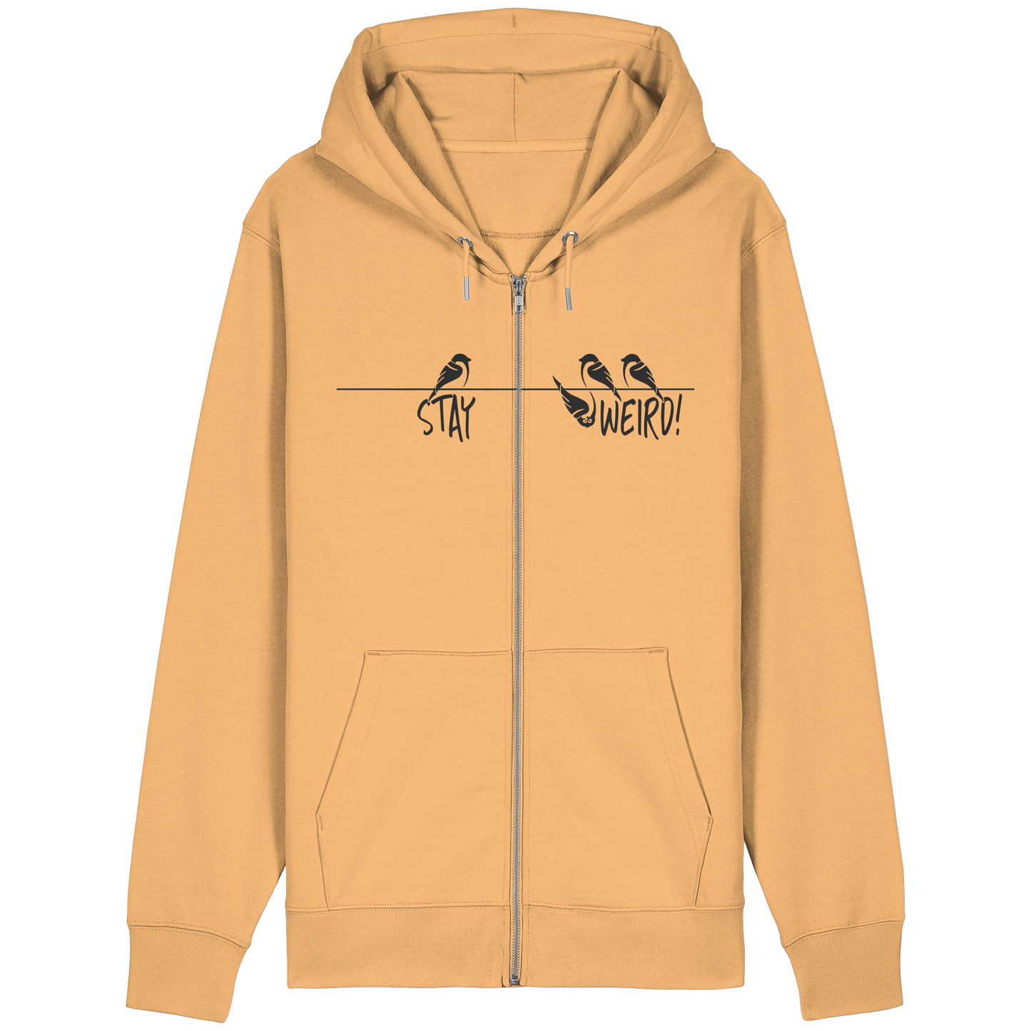 Stay Weird! Schräger Vogel Spatz - Organic Relaxed Zipper