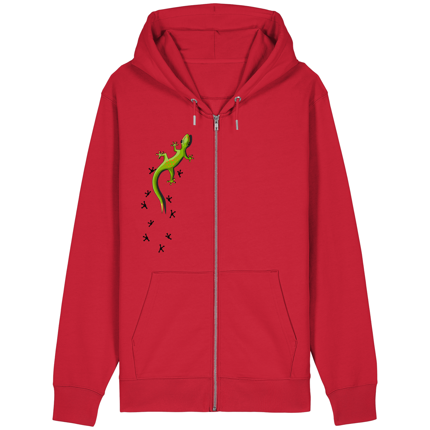 Kletternder Gecko mit Spuren - Organic Relaxed Zipper