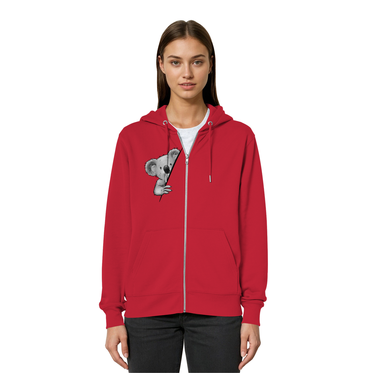 Koala Bär Illustration - Organic Relaxed Zipper