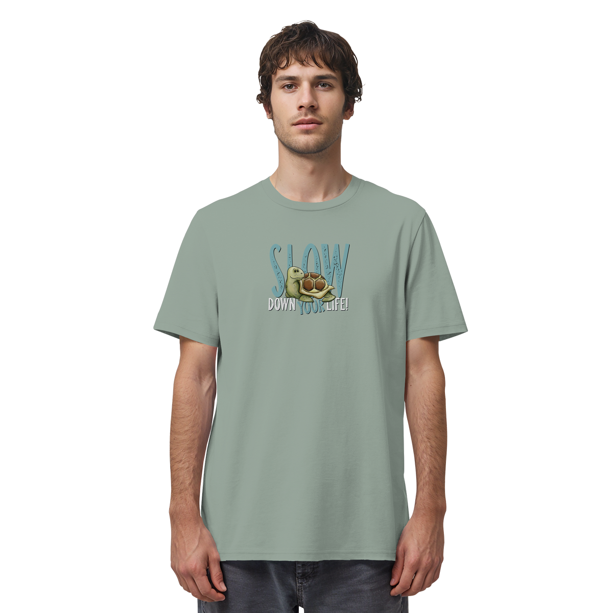 Slow Down Your Life Schildkröte - Organic Shirt