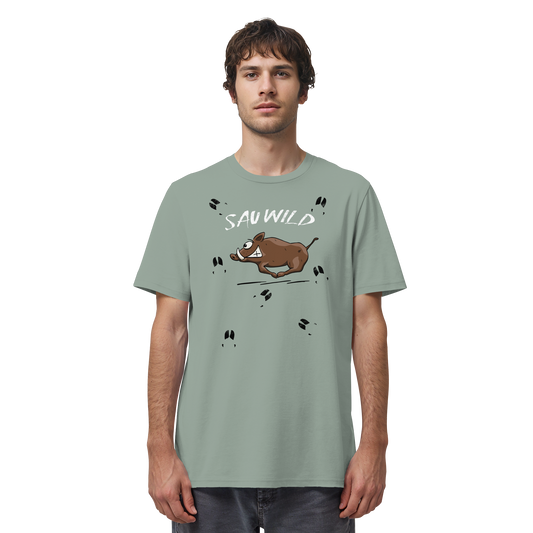 Sauwild wilde Sau | Wildschwein Keiler - Organic Shirt