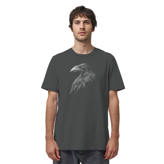 Kritzelkunst Rabe Krähe - Organic Shirt