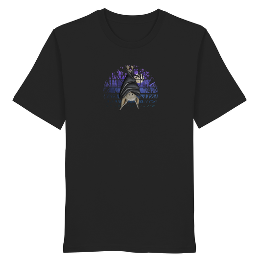 Fledermaus in blauer Nacht - Organic Shirt