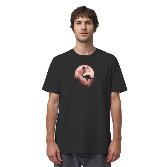 Rosa Vollmond Flamingo - Organic Shirt