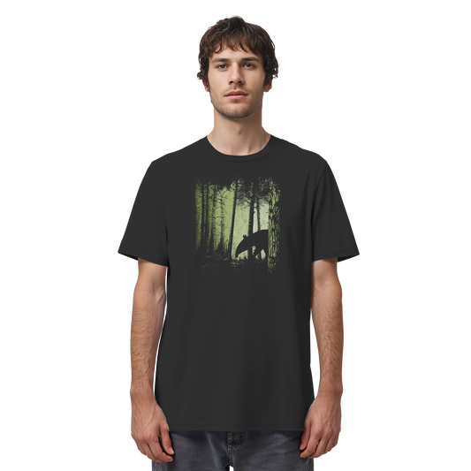 Lässiger Tapir im Zwielicht Wald - Organic Shirt
