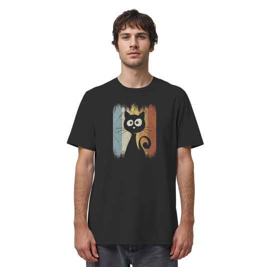Retro Katze Silhouette - Organic Shirt